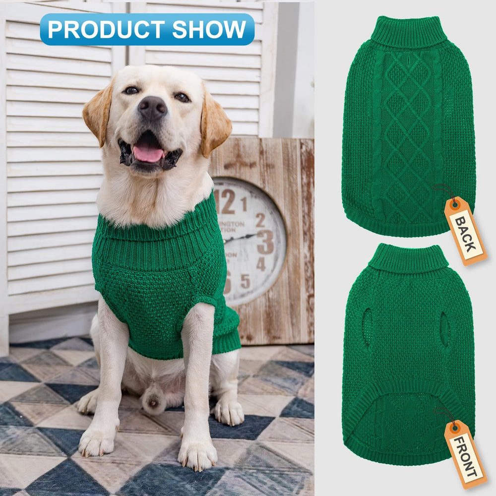 Mihachi turtleneck dog sweater leash hole detail enables easy walking with flexible leash.
