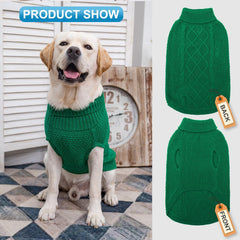 Mihachi turtleneck dog sweater leash hole detail enables easy walking with flexible leash.