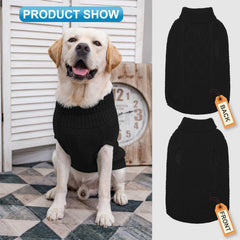 Mihachi Turtleneck Dog Sweater side wear shows easy slip-on design for daily walks