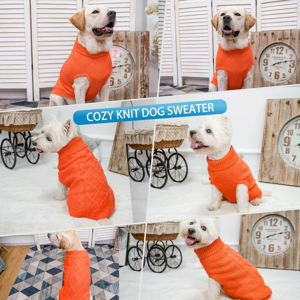 Mihachi turtleneck dog sweater size chart to choose the right fit