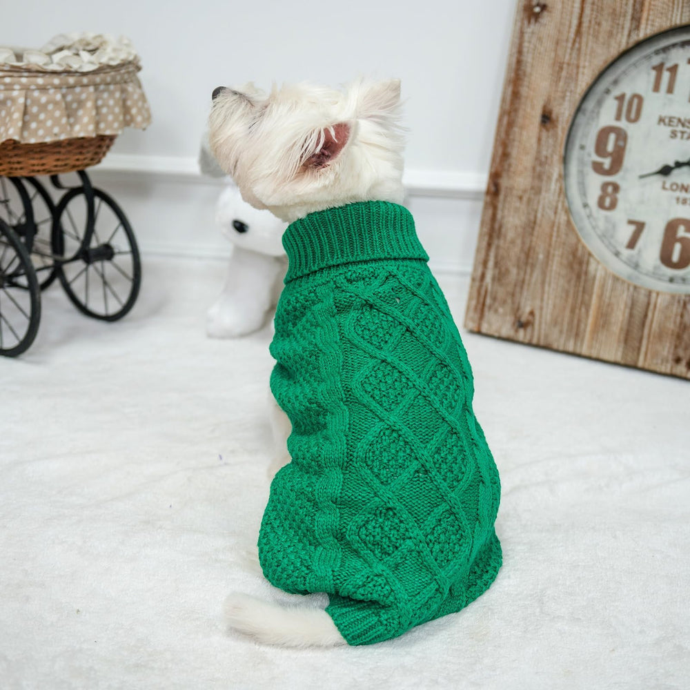 Mihachi Turtleneck Dog Sweater size S measurements guide proper chest girth.