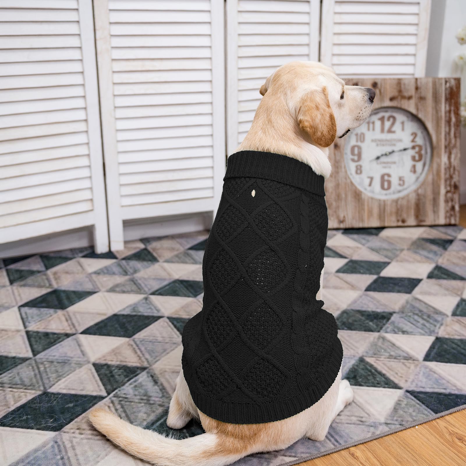 Mihachi Turtleneck Dog Sweater soft material closeup emphasizes comfort