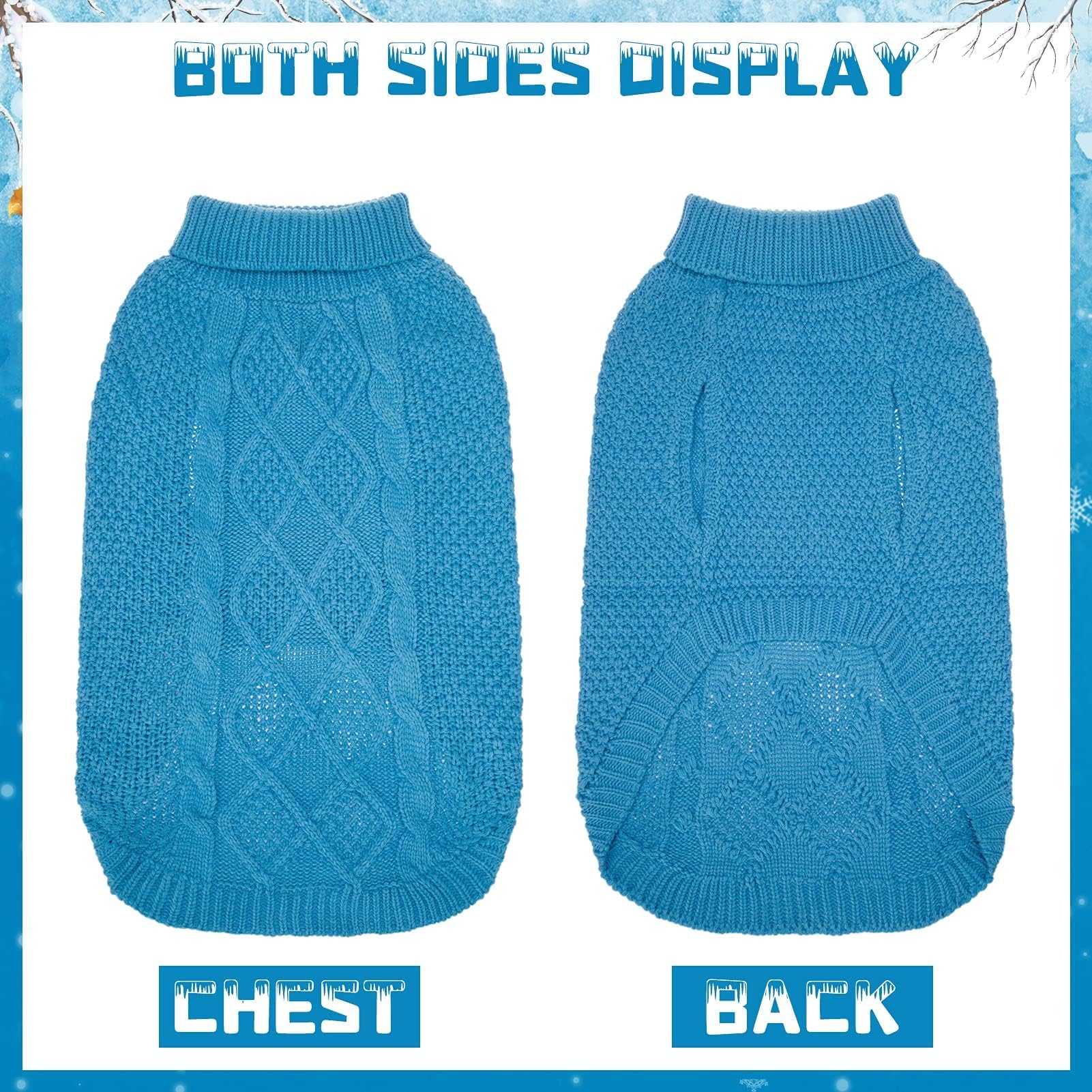 Mihachi turtleneck dog sweater warm acrylic fabric provides soft, comfortable coverage