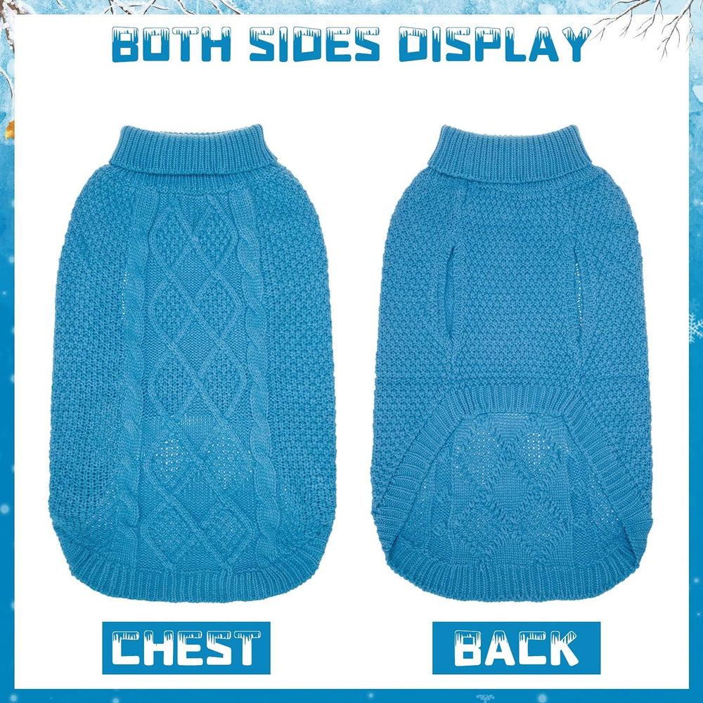 Mihachi turtleneck dog sweater warm acrylic fabric provides soft, comfortable coverage