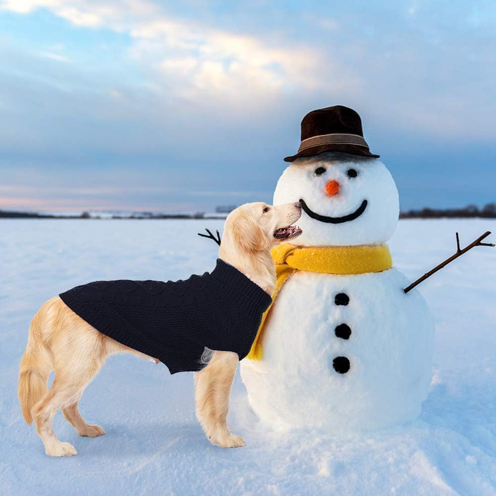 Mihachi turtleneck dog sweater cozy winter coat style for pets.