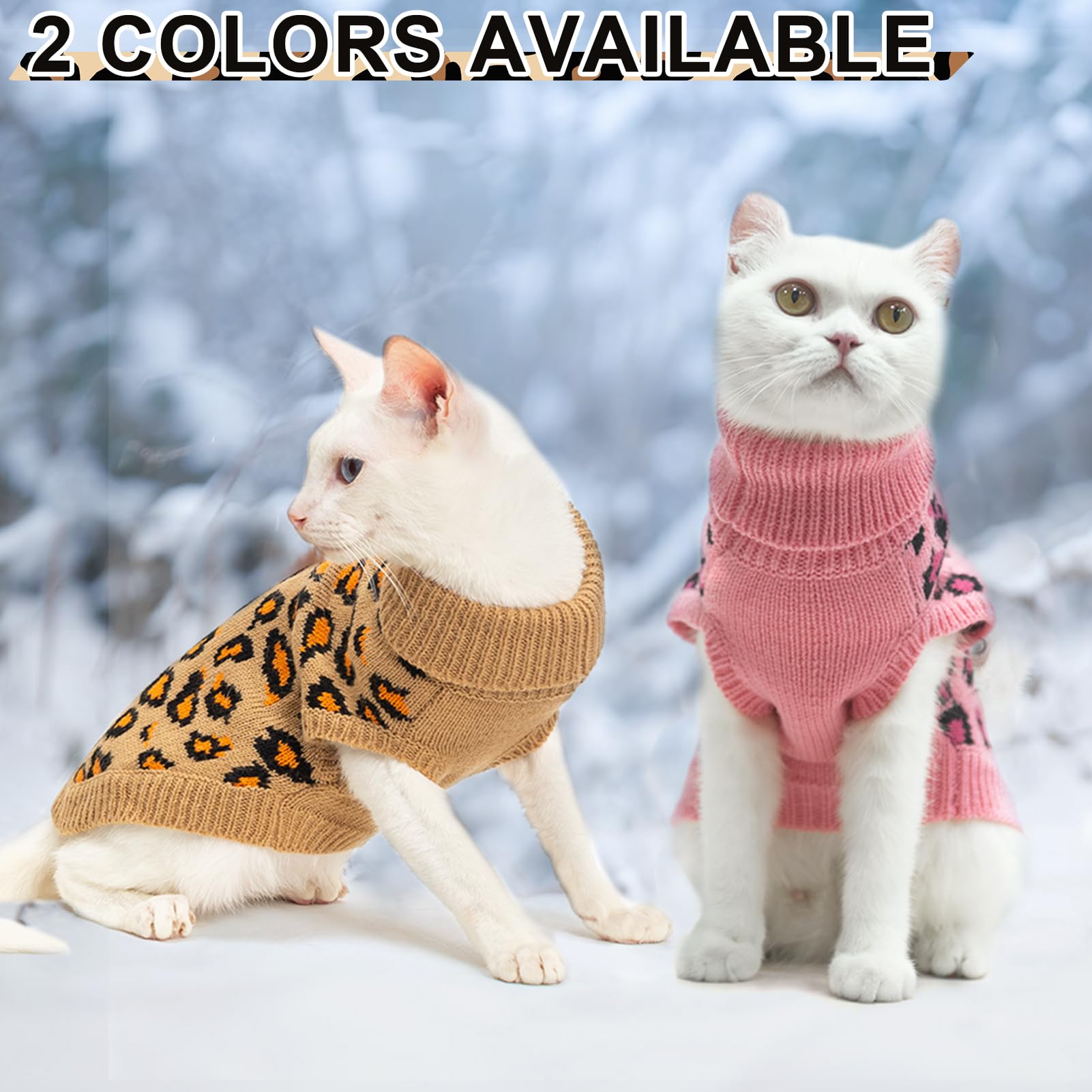 Mihachi winter cat sweater high collar delivers warmth without restricting movement