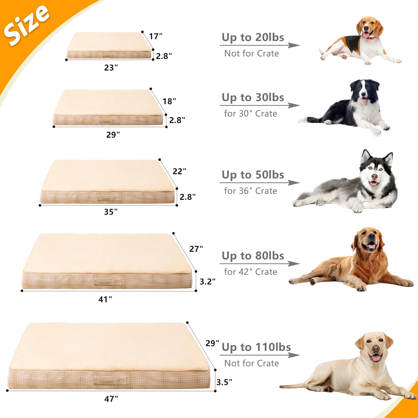MIHIKK dog bed anti-slip bottom keeps bed secure on smooth floors