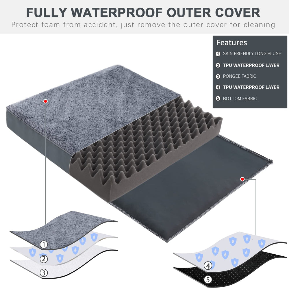 MIHIKK removable washable cover shown on gray dog bed