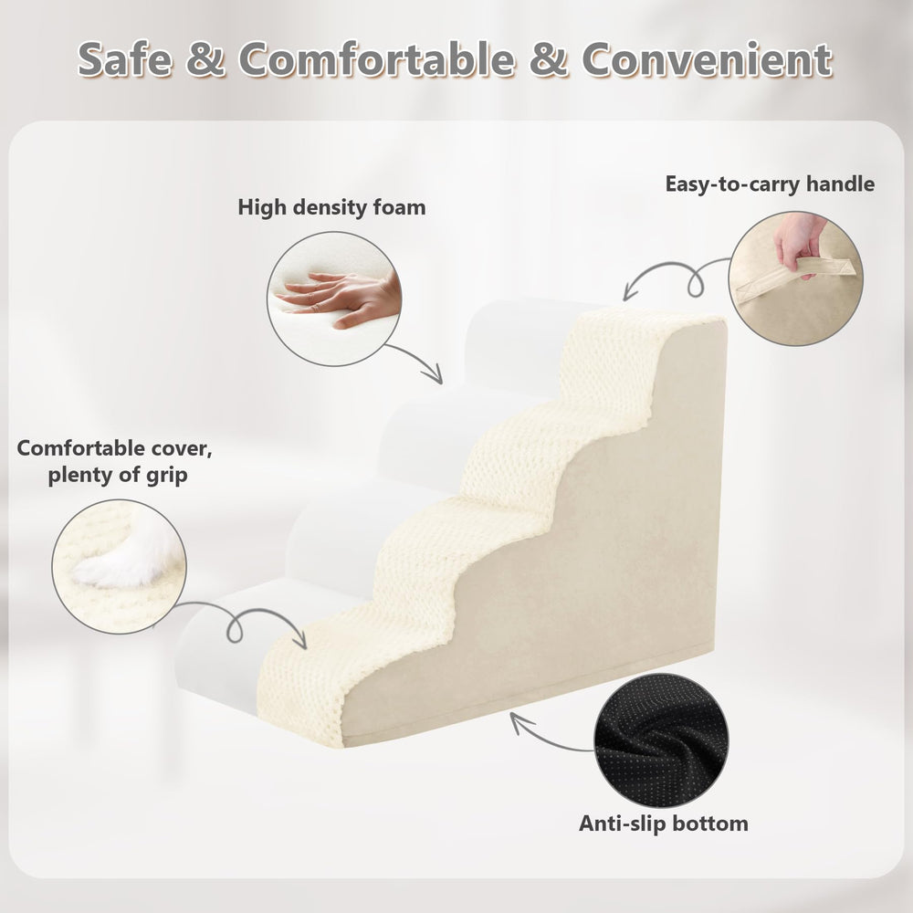 MIHIKK multi-size dog stairs available in 3, 4, and 5 steps