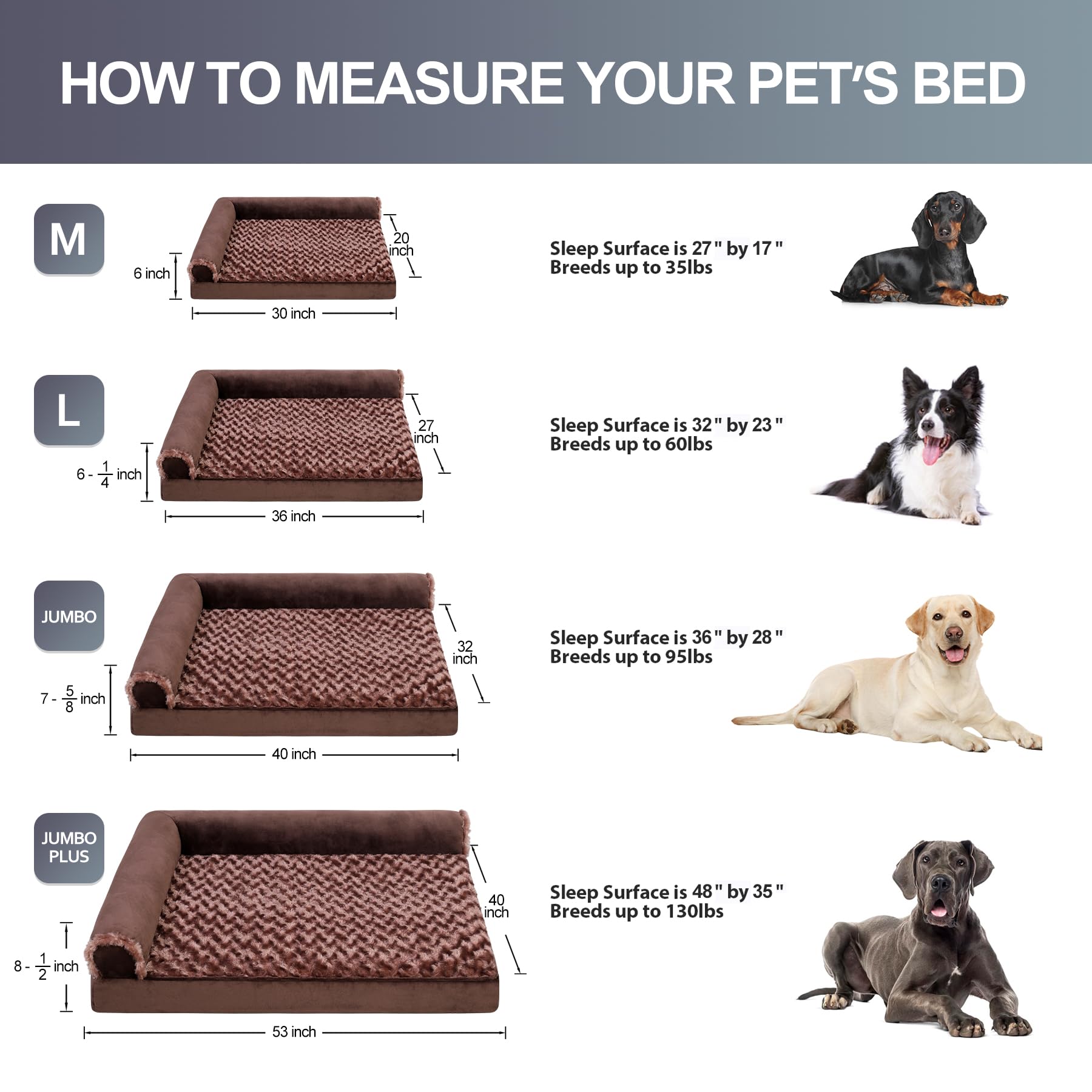 MIHIKK 3-inch egg-crate foam supports dogs of all ages.
