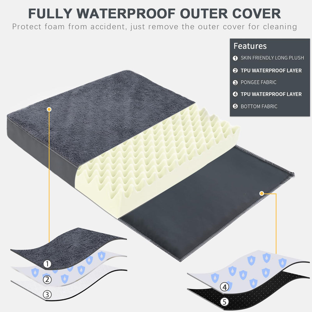 MIHIKK orthopedic foam core bed demonstrating supportive 4-inch depth