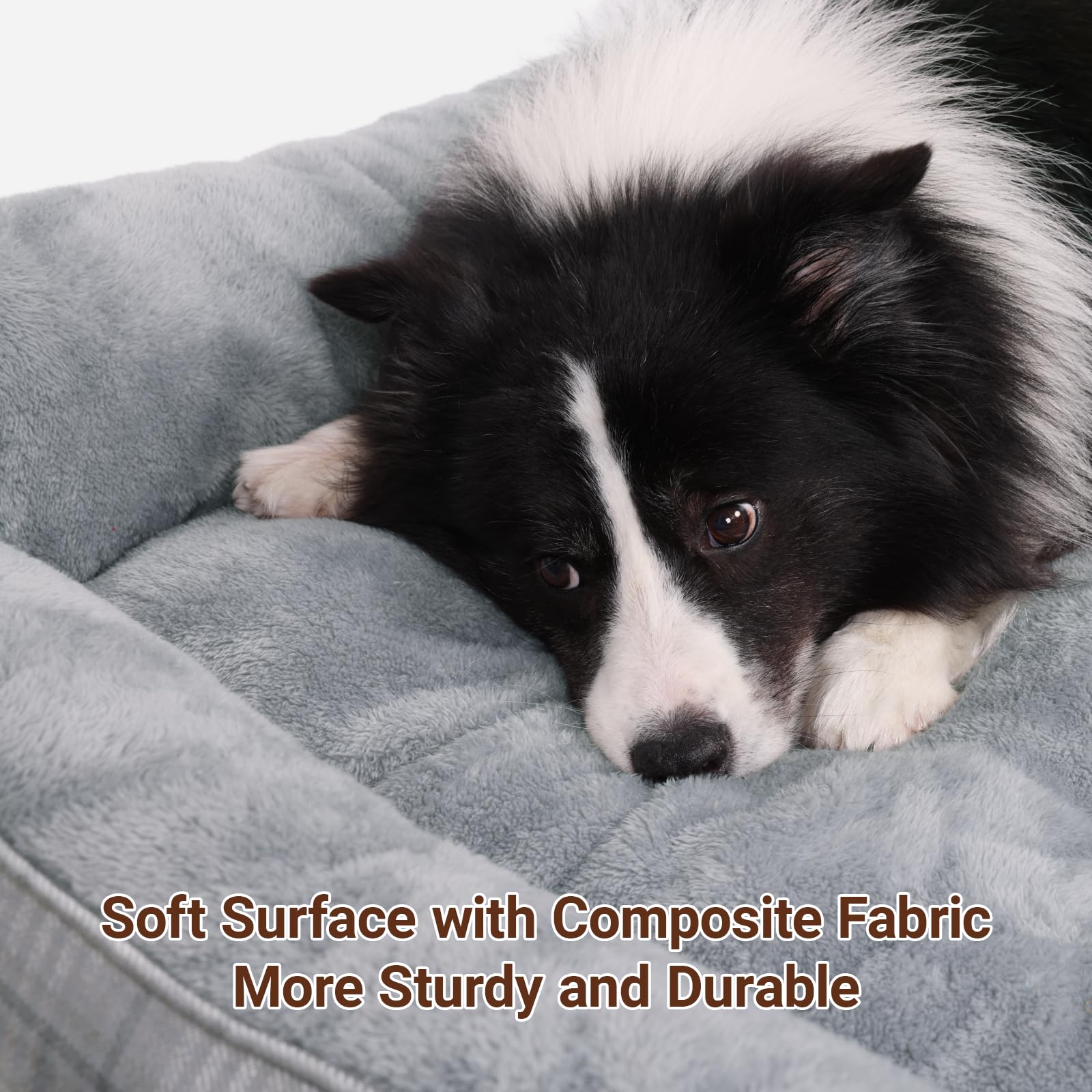 MIHIKK rectangle dog bed anti-slip bottom keeps it in place on floors