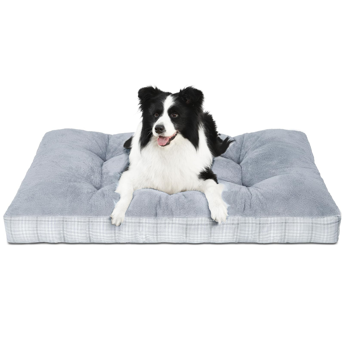 MIHIKK large dog bed top view highlights plush surface for cozy comfort