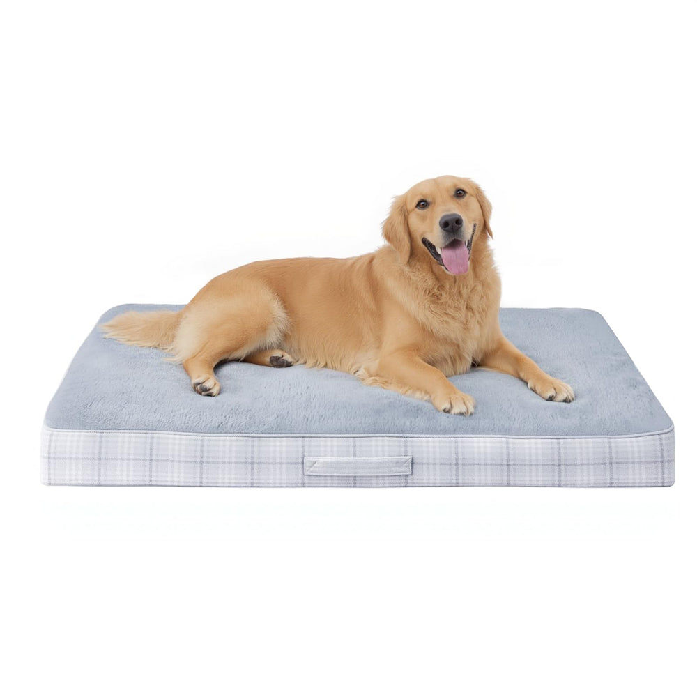 MIHIKK washable orthopedic dog bed with egg crate foam supports large dogs comfortably.