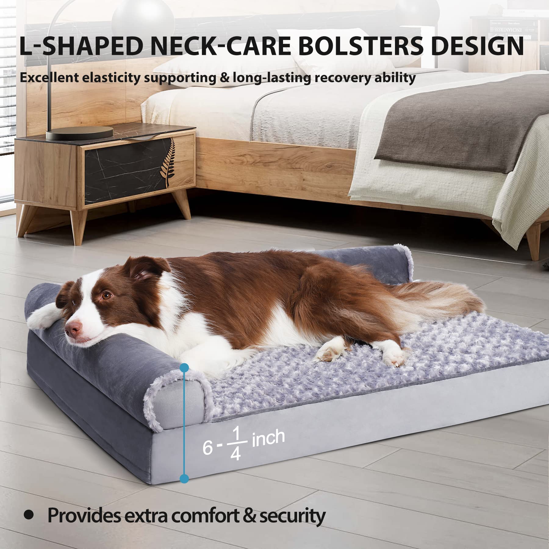MIHIKK dog bed with waterproof lining keeps filling dry for mess-free naps