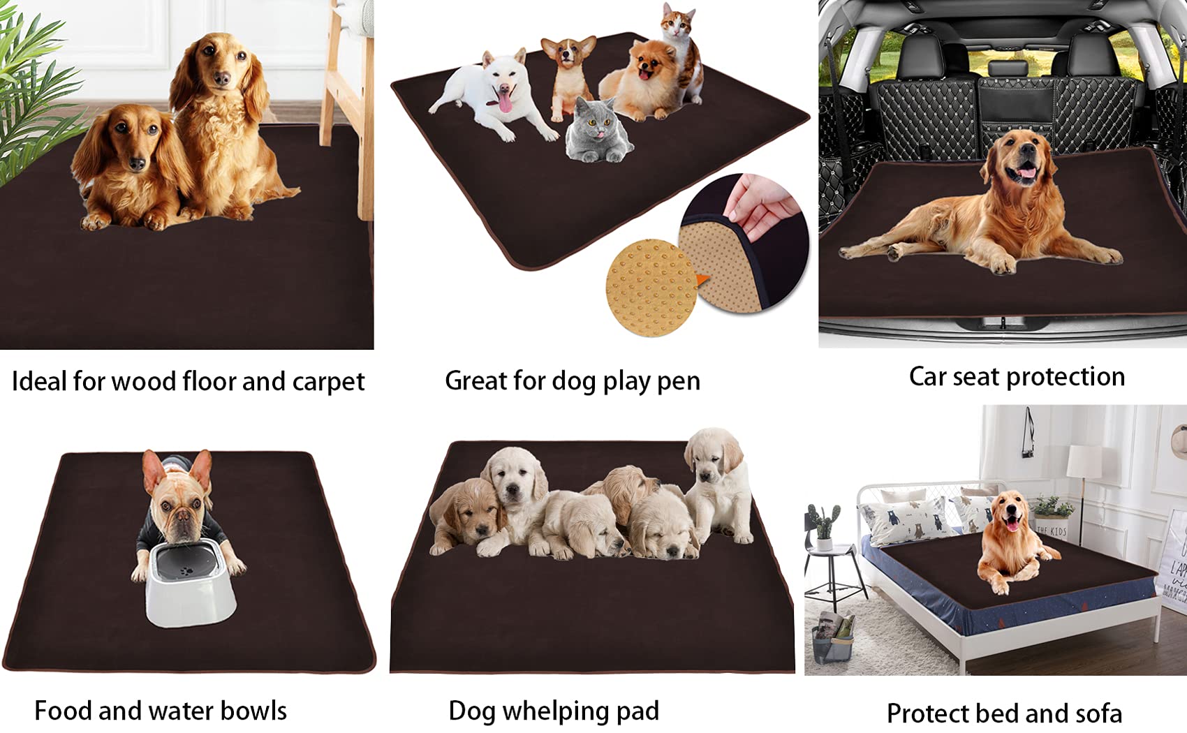 MIIMER machine-washable dog floor mat withstands hundreds of washes.