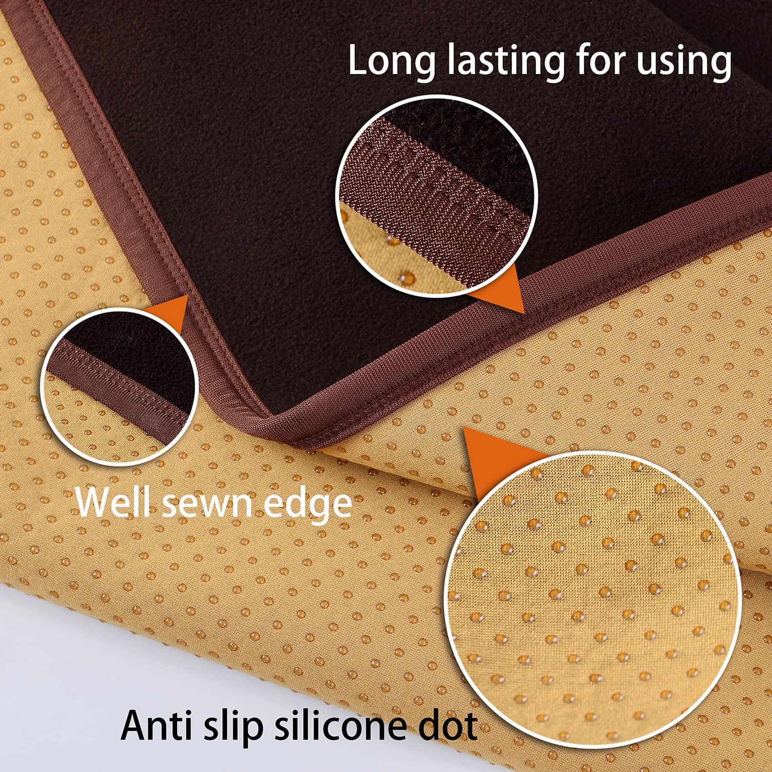 MIIMER thick fleece absorbent pad quickly absorbs moisture to keep surfaces dry.