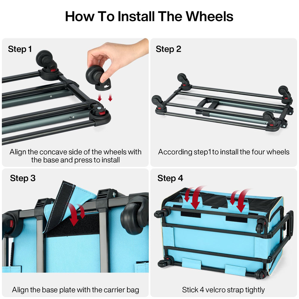 MILADA aluminum chassis with dual-lever handle adds stability during transport.