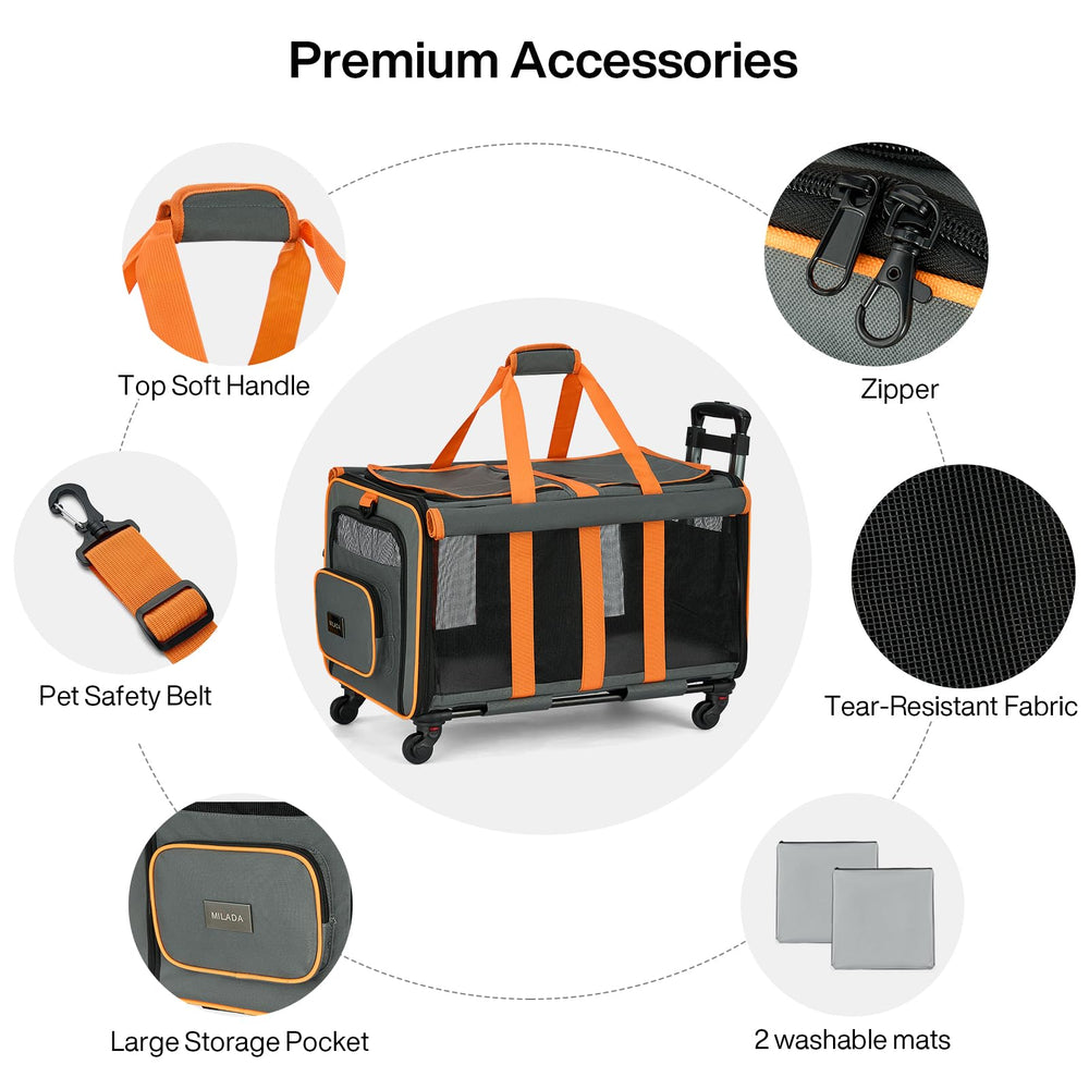 MILADA aluminum-chassis design adds stability on stairs and curbs.