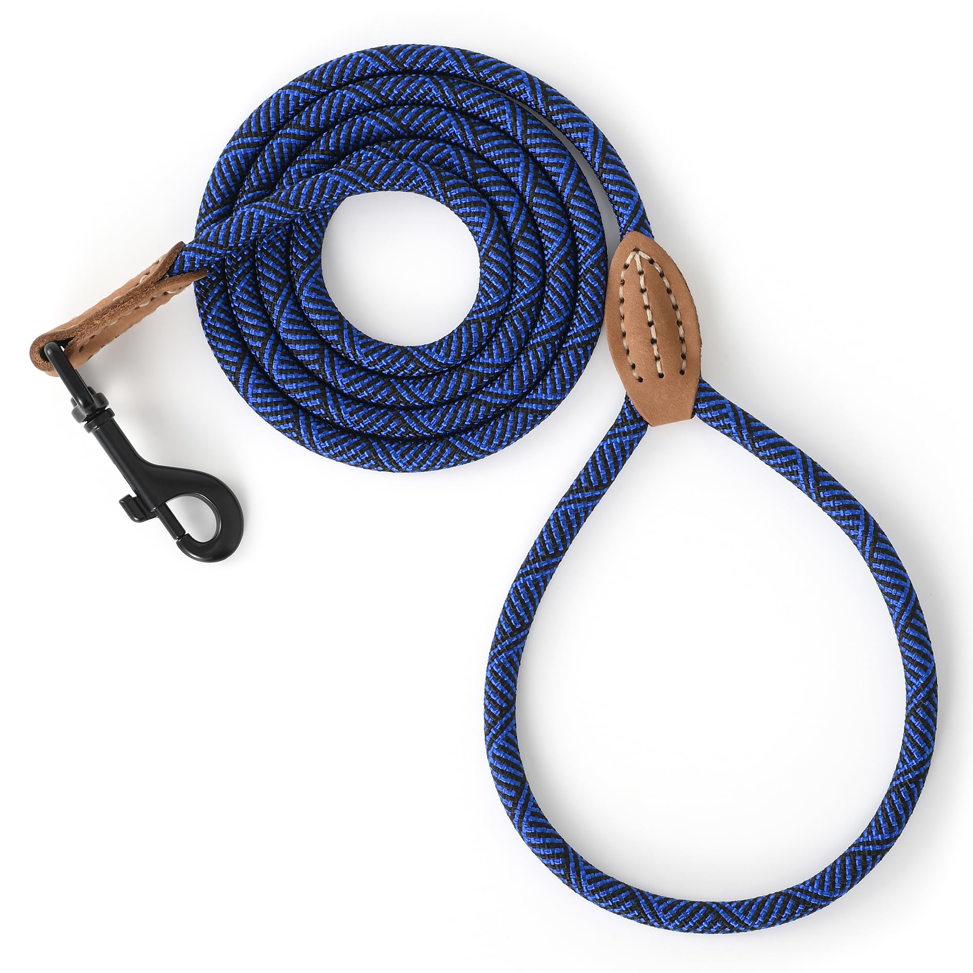 Correa Mile High Life para perro pequeño en azul, cuerda resistente para paseos largos