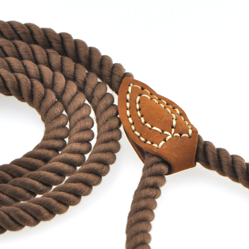 Mile High Life dog leash thickness 1/2-inch dark brown for medium to large dogs.