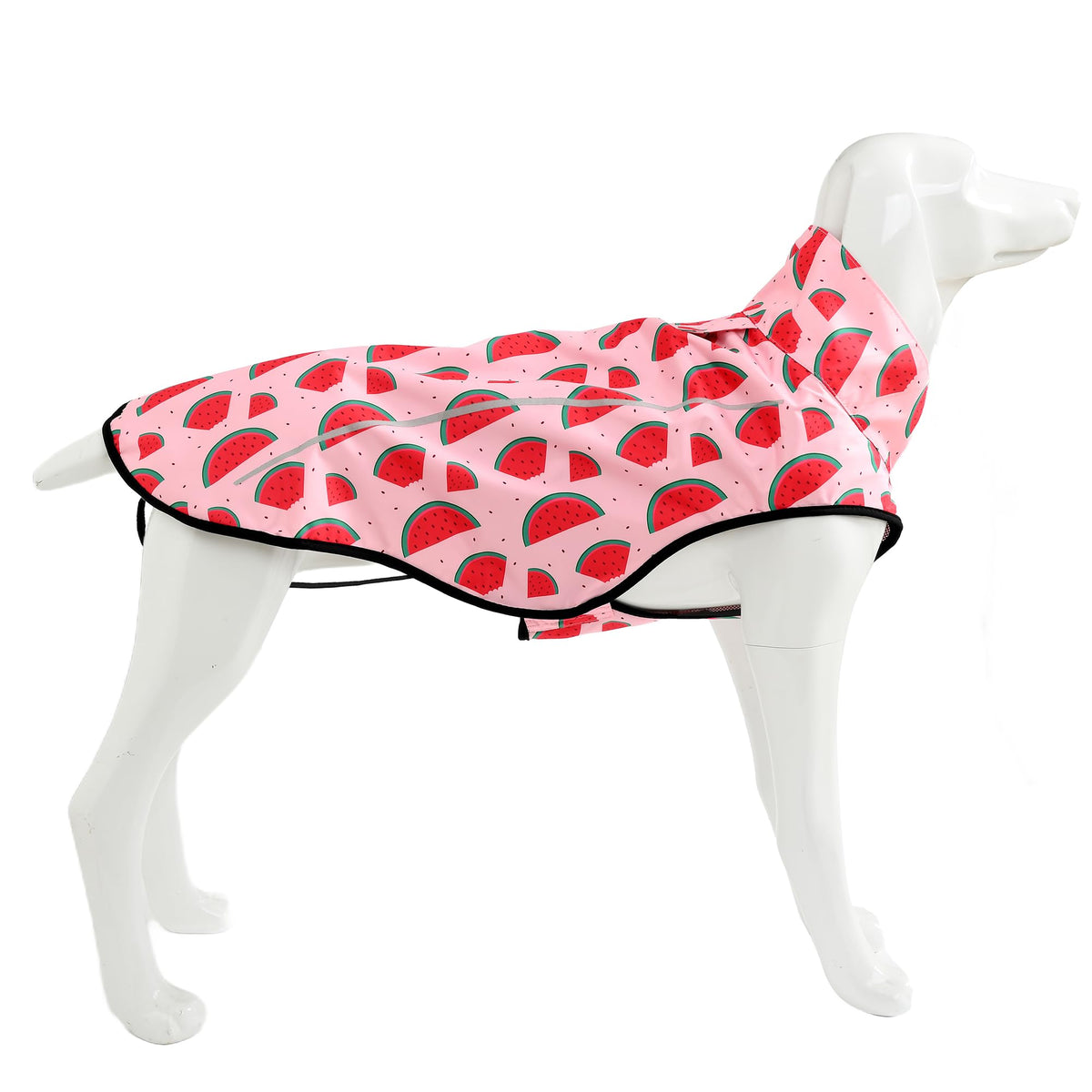 Mile High Life dog raincoat close-up shows waterproof fabric for reliable rain protection