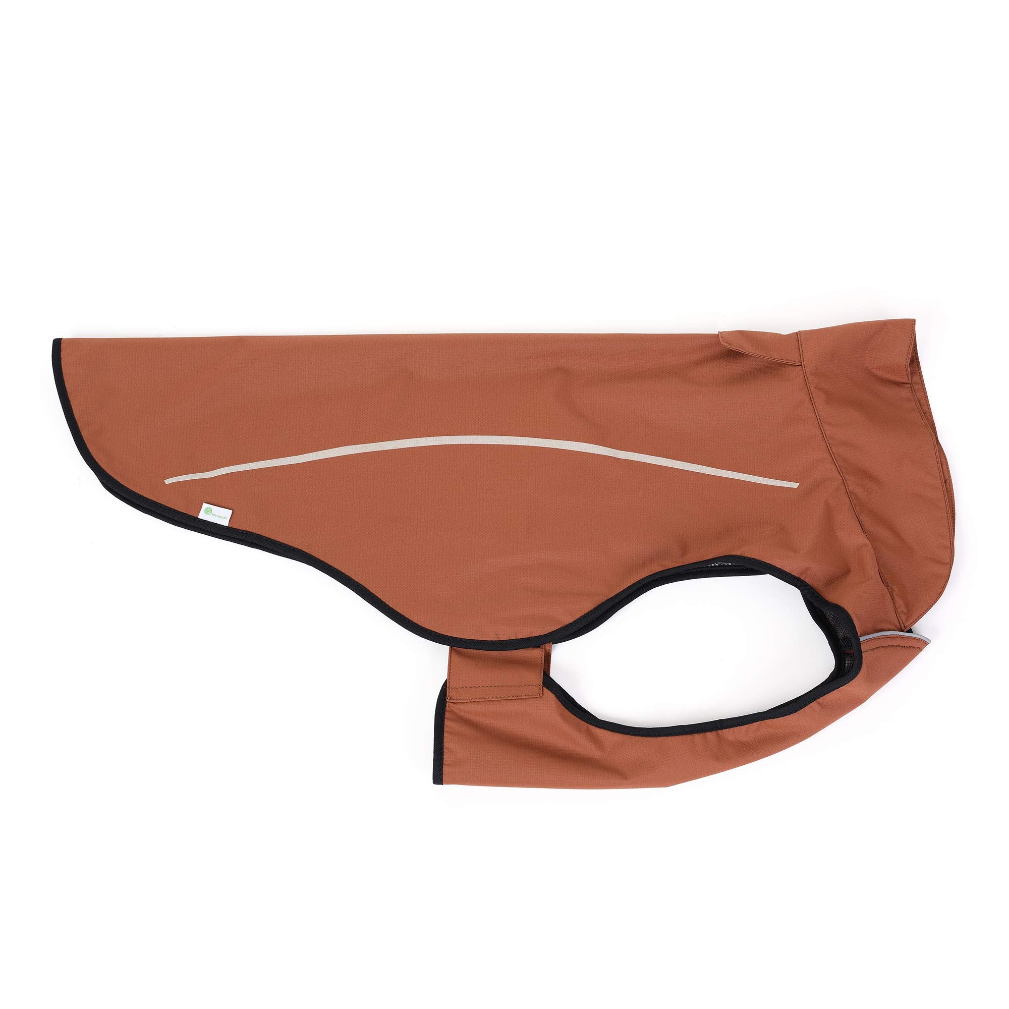Mile High Life dog raincoat waterproof fabric demonstrates protection in rain