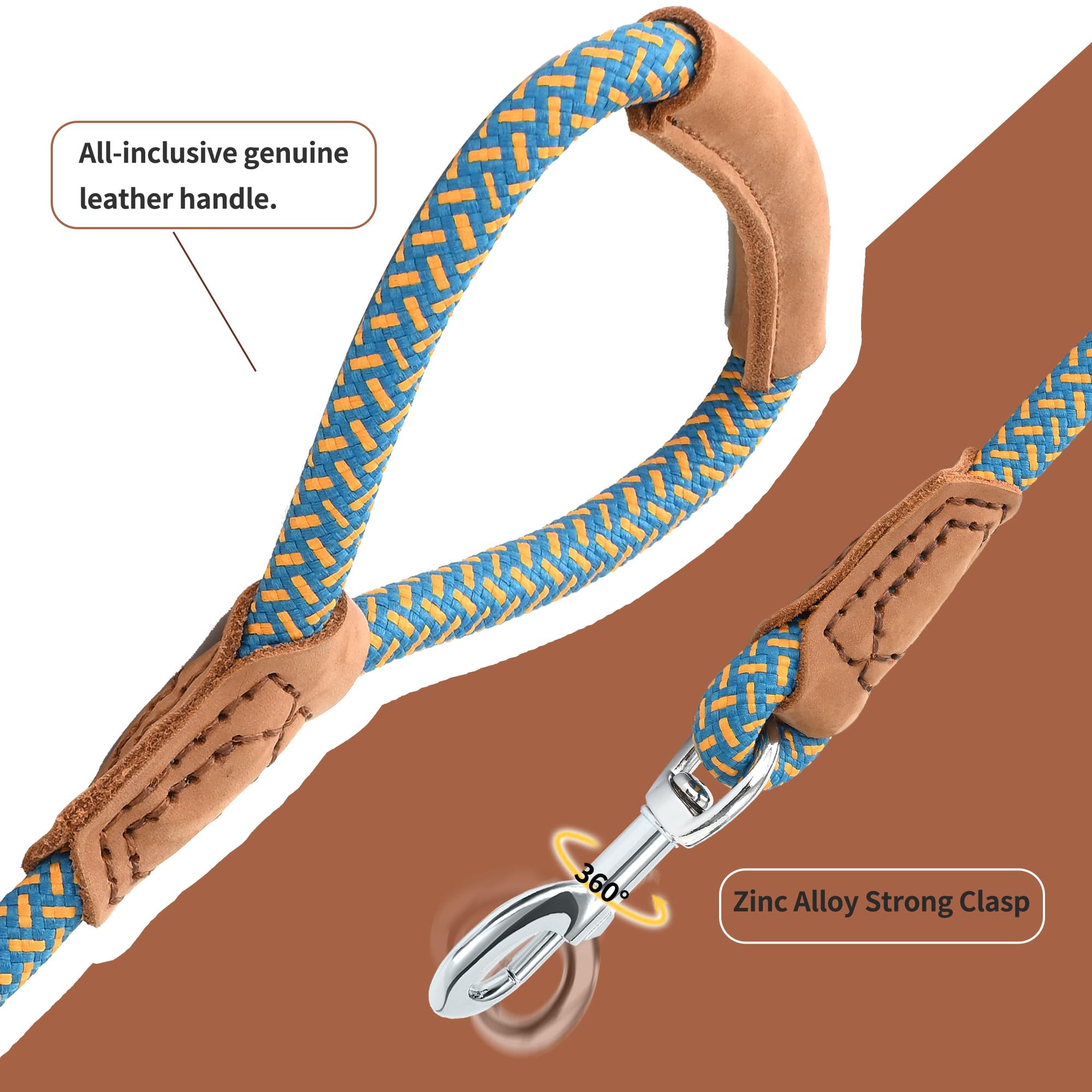 Mile High Life 360 swivel-clip leash demonstrates tangle-free movement during outdoor runs