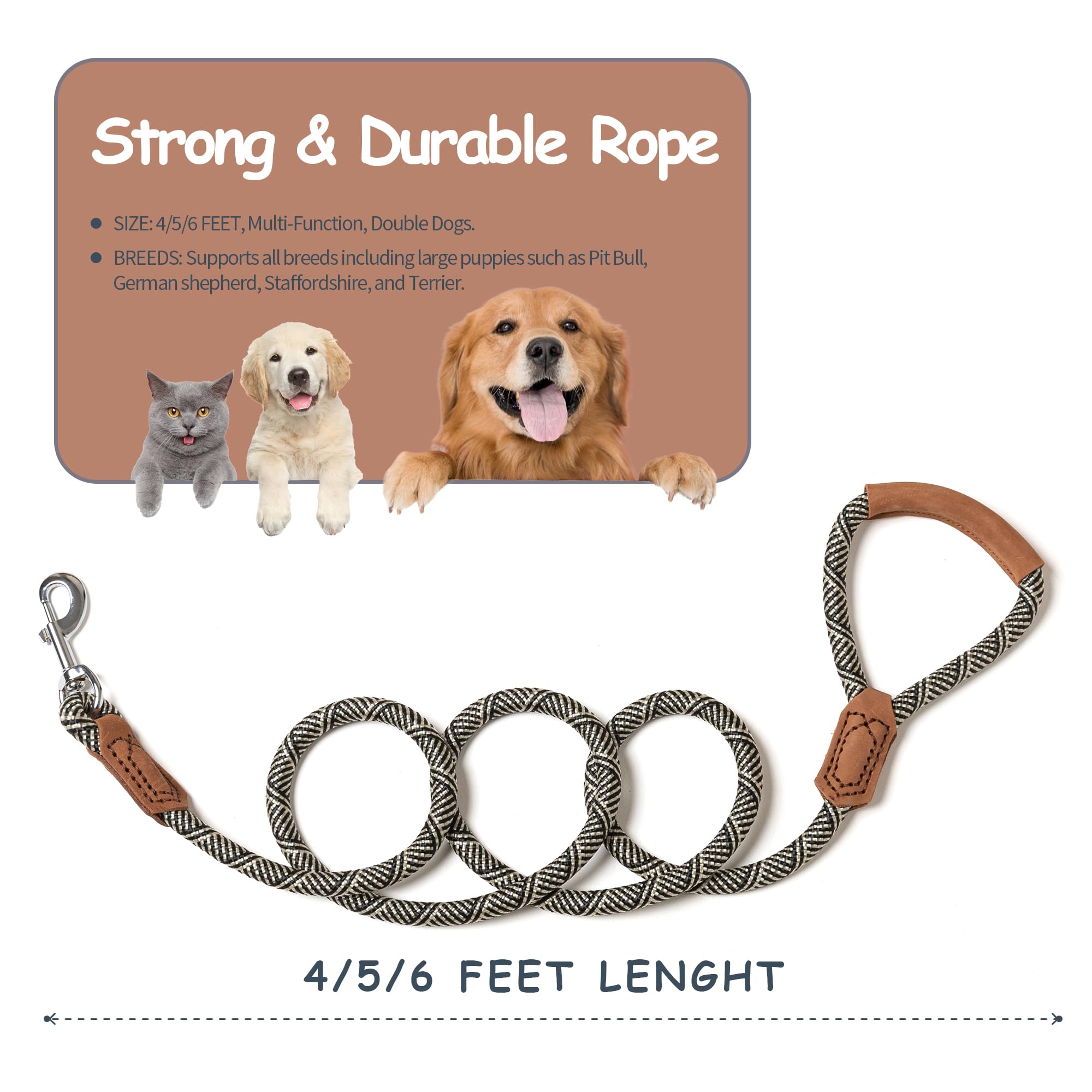 Mile High Life 4ft leash ideal for steady daily walks