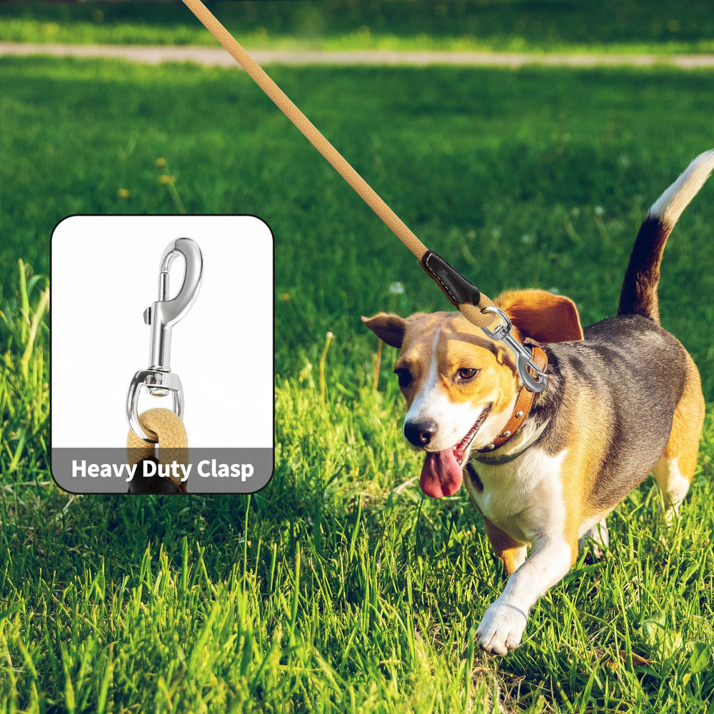 Mile High Life leather-wrapped handle close-up highlights comfortable grip and reduced rope burn.