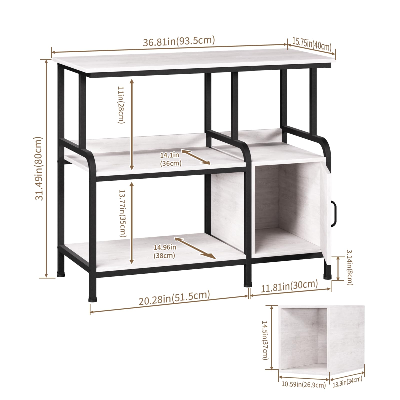 MILEFA tank stand built-in storage shelves keep tools organized
