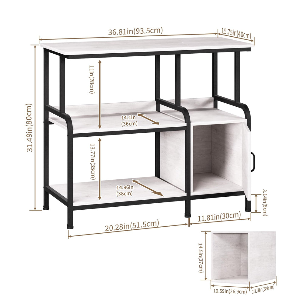 MILEFA tank stand built-in storage shelves keep tools organized