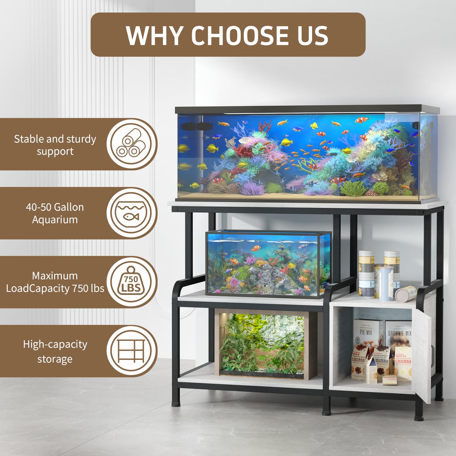 MILEFA greige finish adds contemporary appeal to terrarium setups