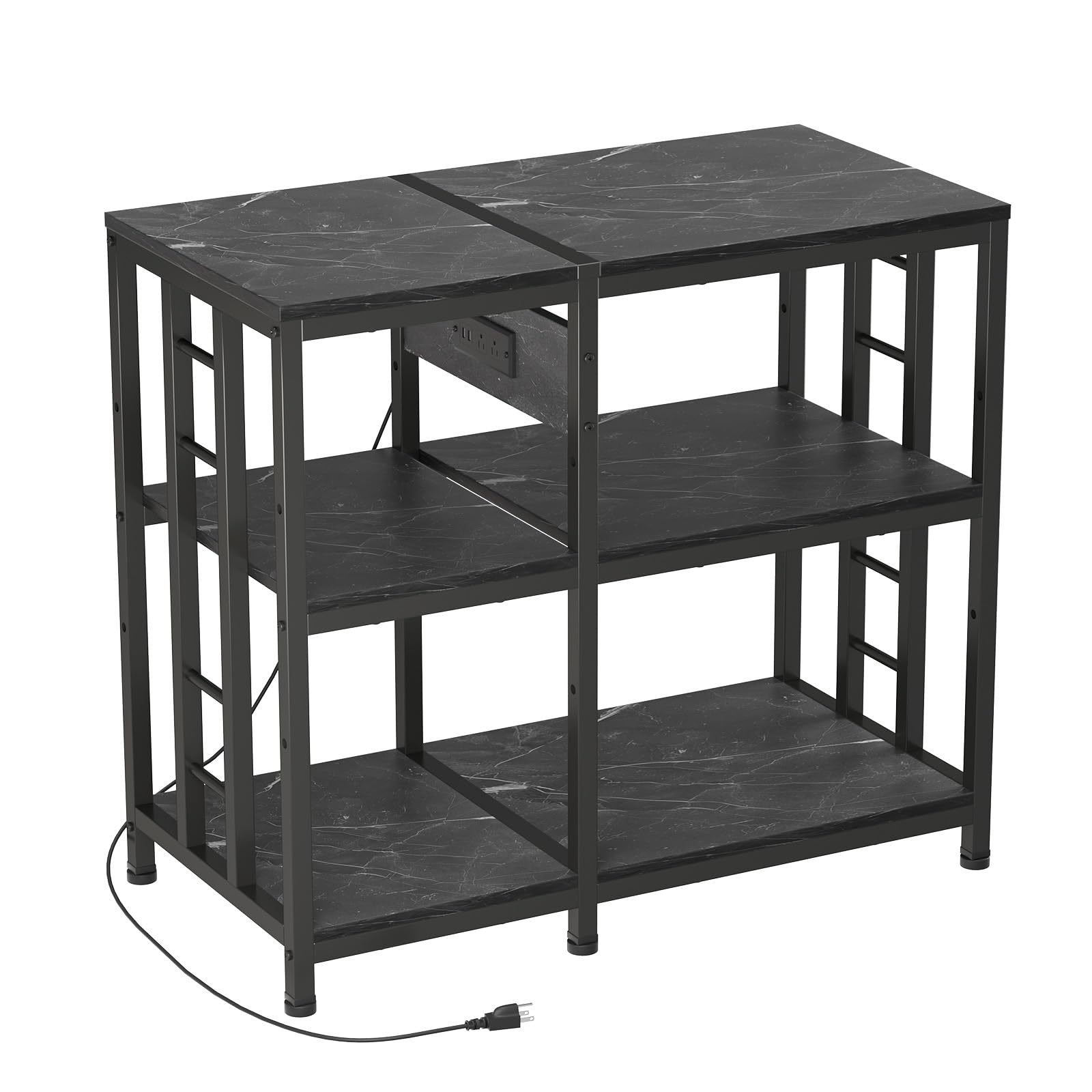 MILEFA reinforced 40-50 gallon aquarium stand top view highlights sturdy frame for large tanks.