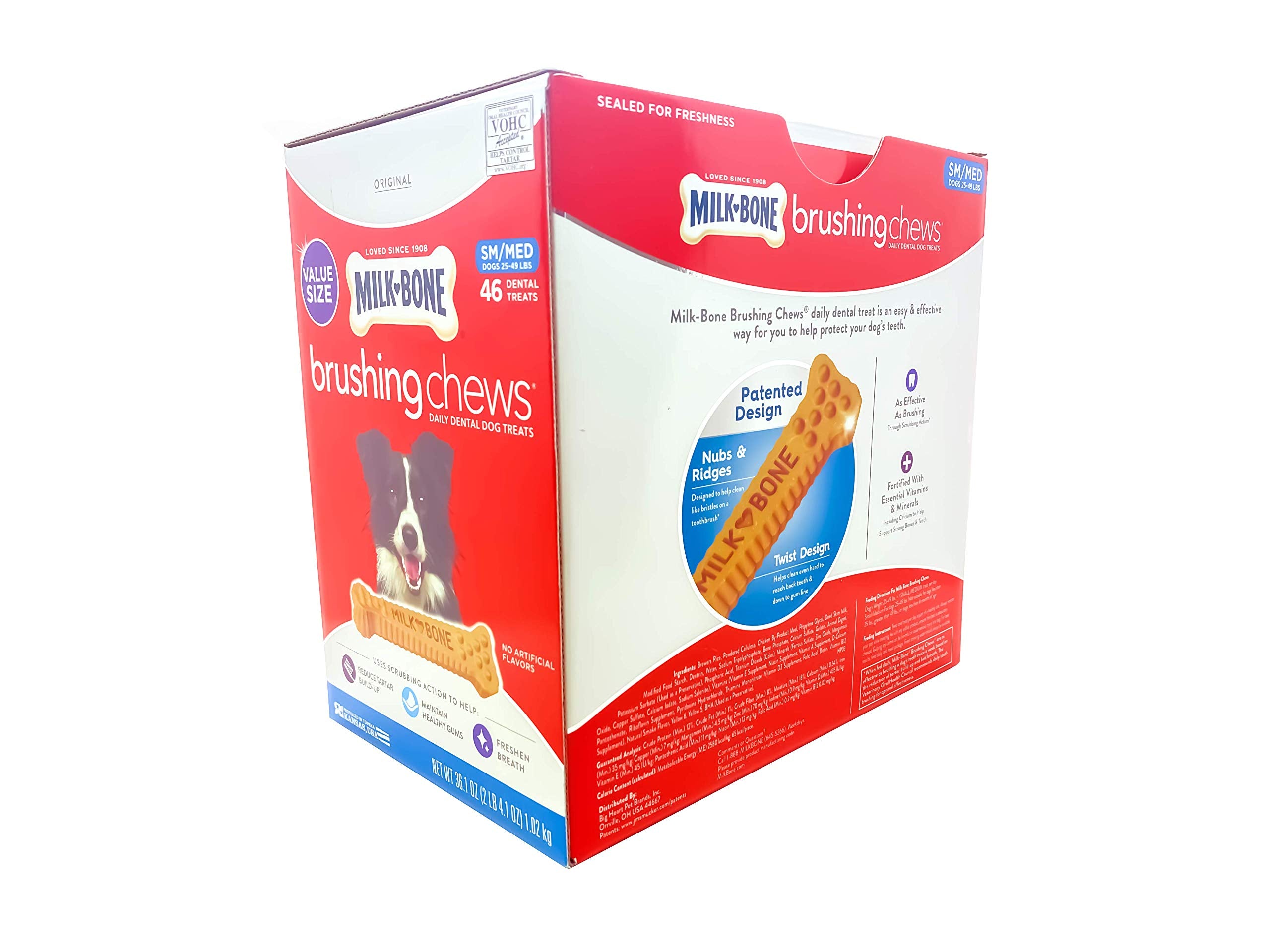 Milk-Bone Brushing Chews 46-bones-pack demonstrates convenience and value.