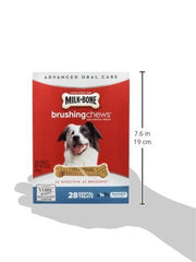 Milk-Bone Brushing Chews vitamin-enriched formula supports bone and teeth health.