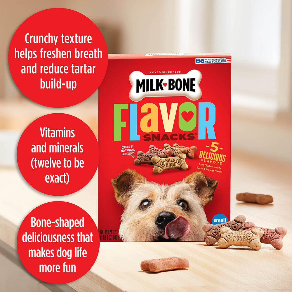 Milk-Bone Flavor Snacks small dog sausage biscuits tasty bite for treats