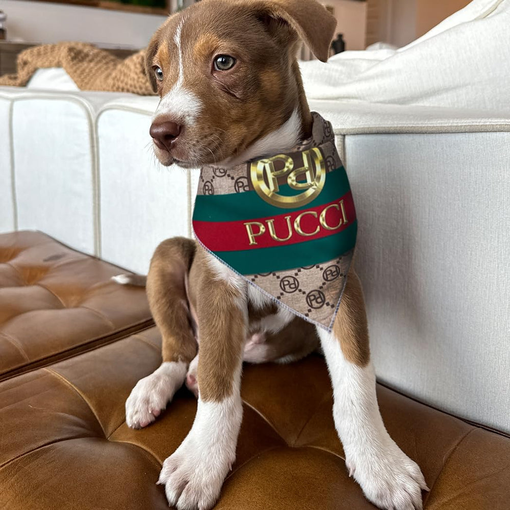 Millionaire Mutt parody brand dog bandana ideal for playful gifting and social media.