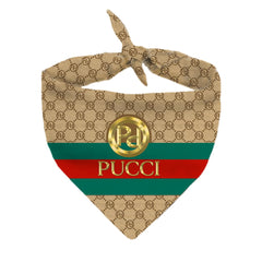 Millionaire Mutt Pucci bandana dog handbag-inspired design perfect for fashion-forward photoshoots.