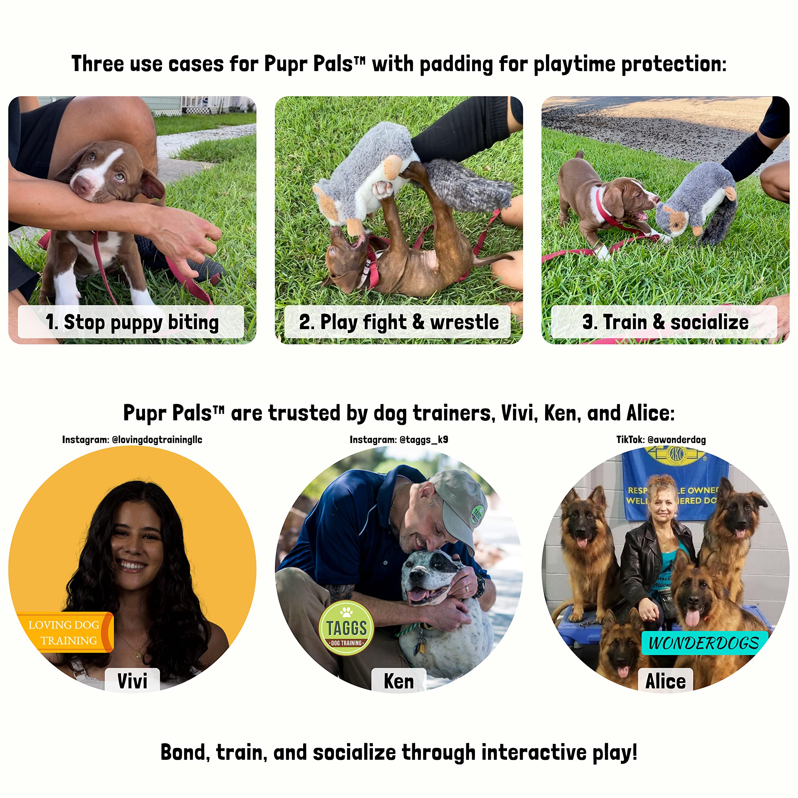 Milunova Pupr Pals arm sleeve shields hands from sharp claws during play.