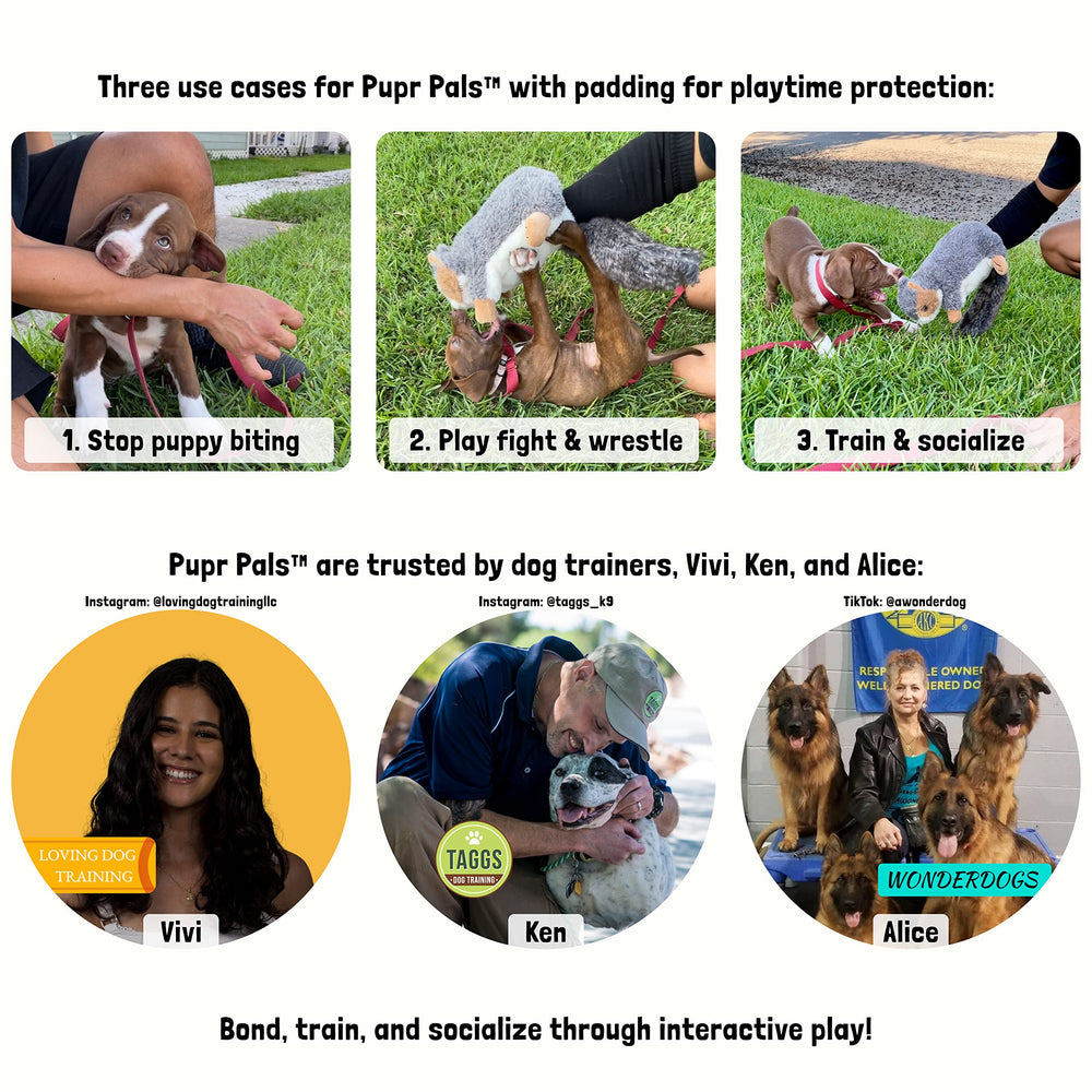 Milunova Pupr Pals arm sleeve shields hands from sharp claws during play.