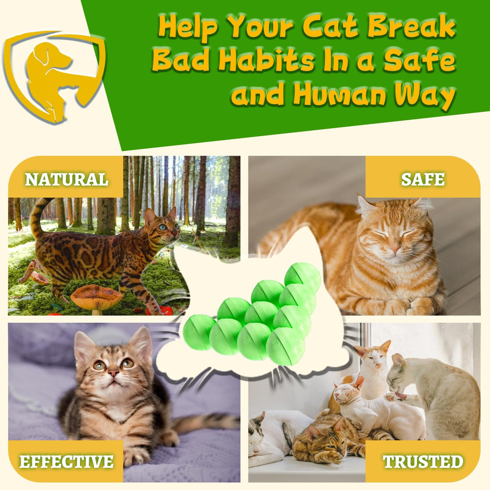 Mimo Style Cat Deterrent Ball in yard deters stray cats effectively.