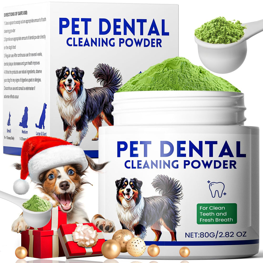 Mimo Style dog dental powder meat-flavored tub for easy daily dental care