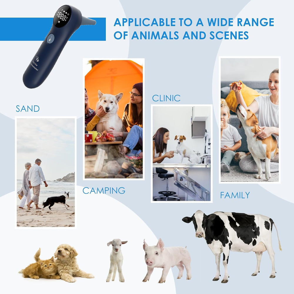MINDPET-MED stores 12 memory readings for tracking pet health over time.