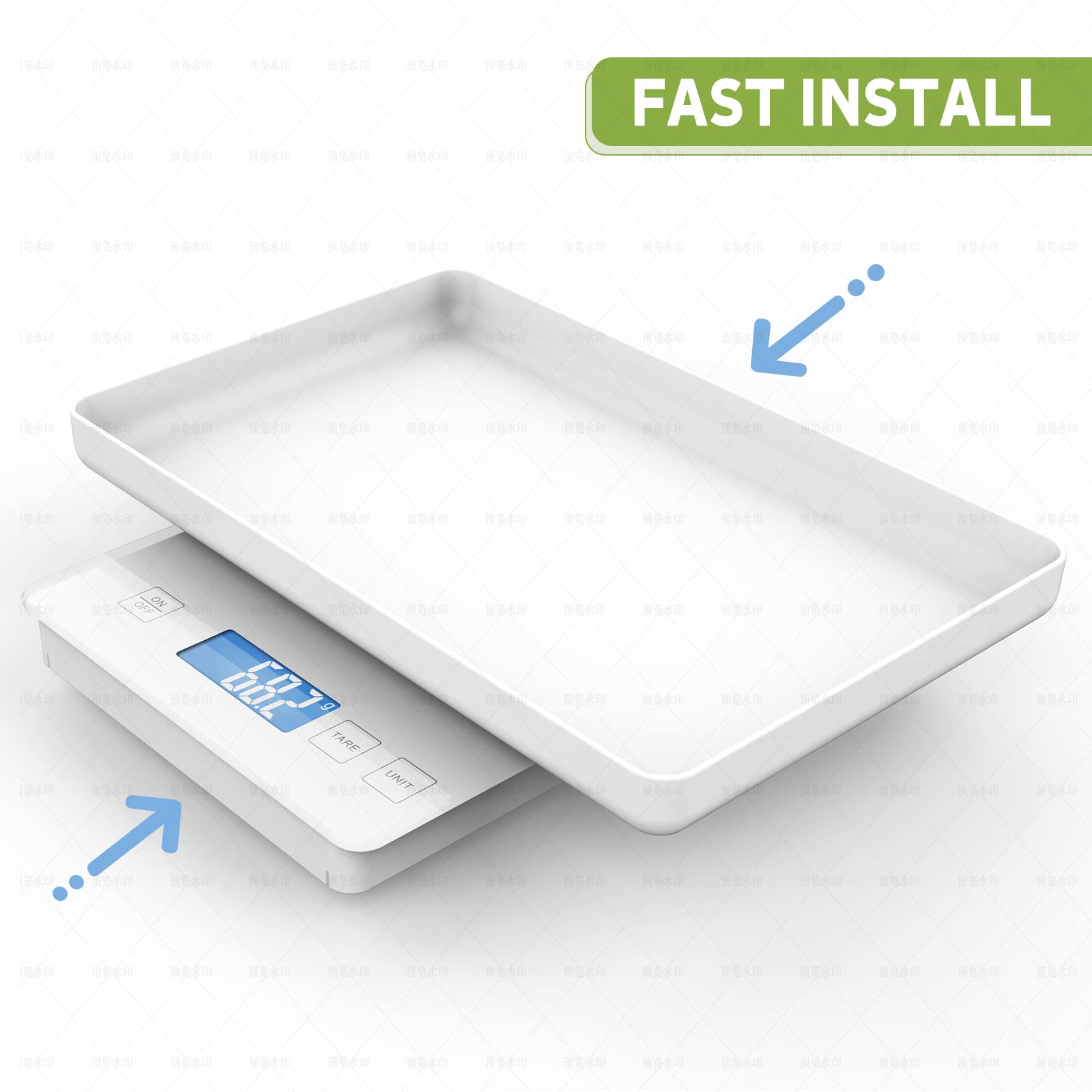 MINDPET-MED AAA battery-insert enables portable, battery-powered weighing anywhere.