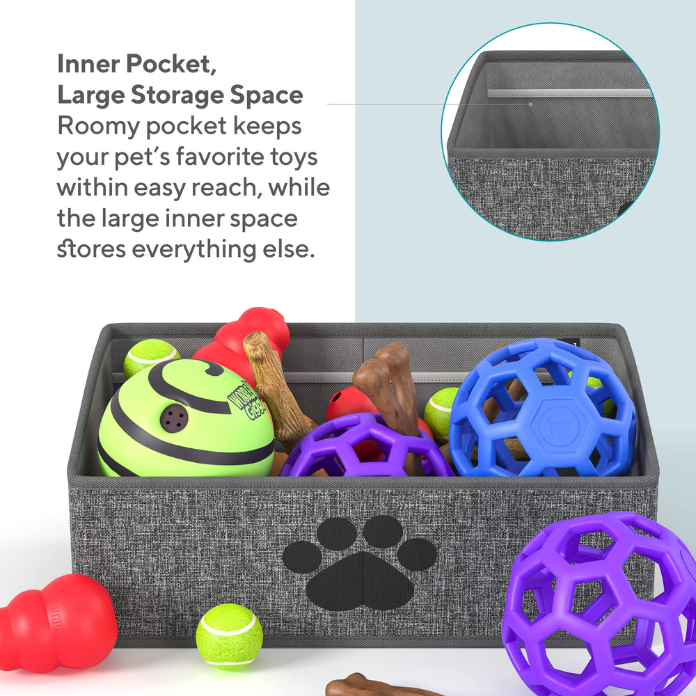 Mindspace Dog Toy Box Organizer collapsible design for compact storage.