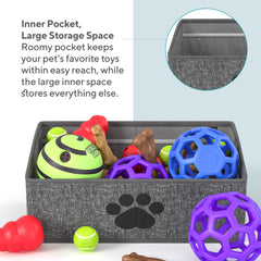 Mindspace Dog Toy Box Organizer collapsible design for compact storage.