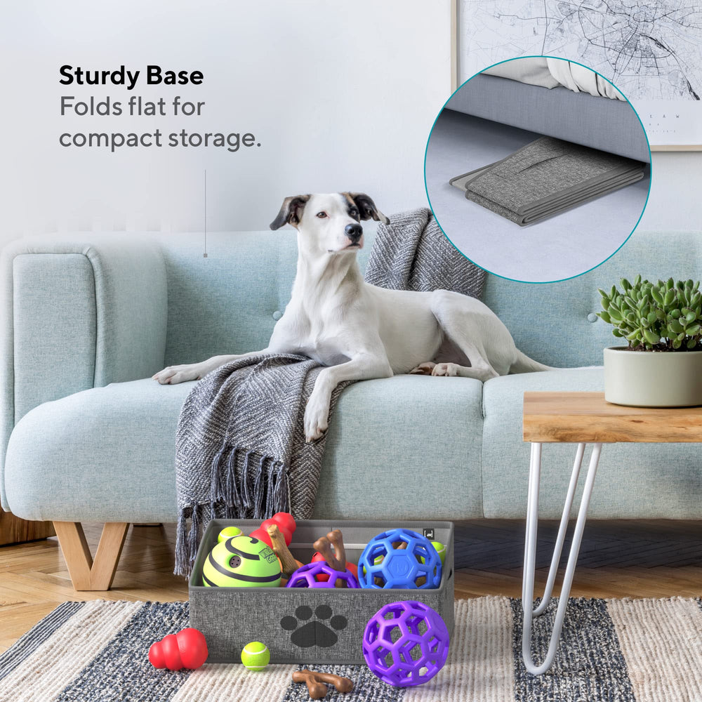 Mindspace Dog Toy Box Organizer inner pocket keeps favorite items within reach.