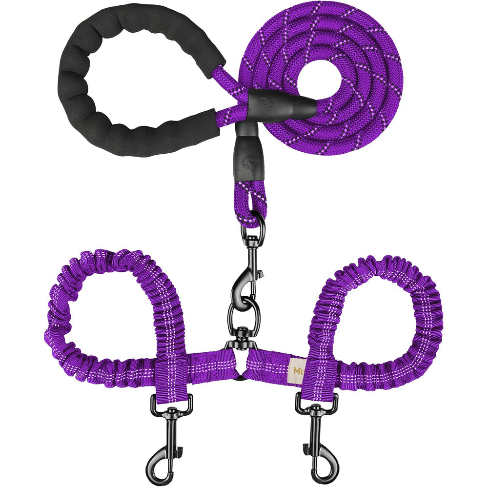 MingXpets correa doble para perros con giro 360° para dos perros.