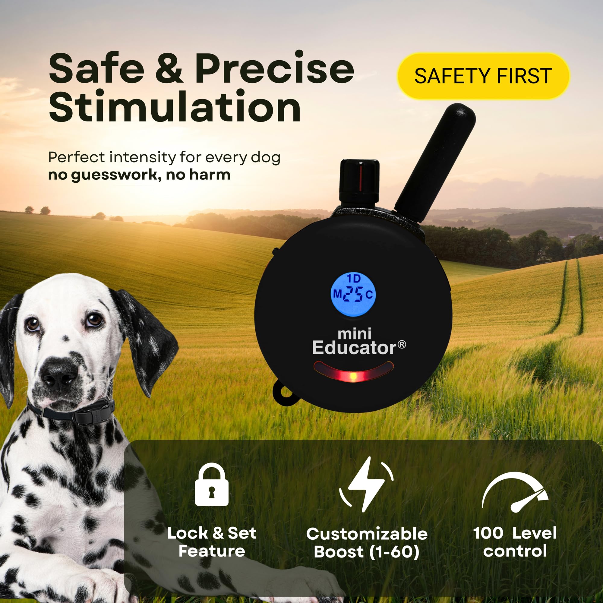 Mini Educator ET-300 remote controller showing compact design for discreet handling